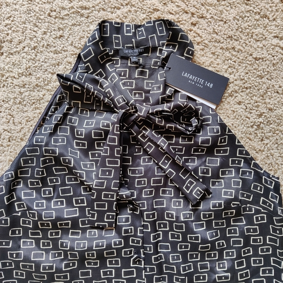 NEW Lafayette 148 Silk Blouse - Picture 4 of 7